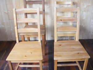 IKEA wooden dining chair - set of 4