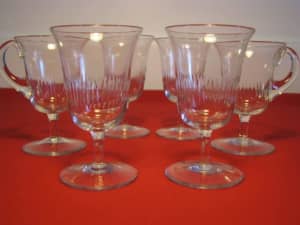 PALL MALL EDWARDIAN LIQUER /CUSTARD GLASSES. (antique)