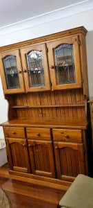 Pine Buffet cabinet with hutch. PLUS MORE. RENOVATION SALE.