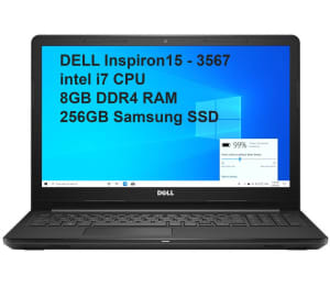 Dell Inspiron 3567/15.6 FHD/Intel i7/8GB RAM/256gb SSD/10 Pro/A1