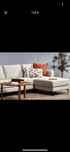 Temple & Webster Alexis 3 Seater Corner Sofa with Ottoman