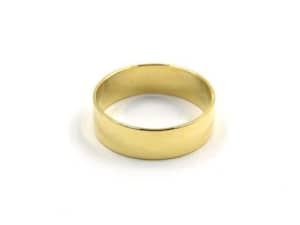 18ct Yellow Gold Unisex Ring Size S 129980