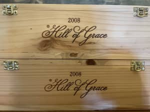 Wooden box Henschke Hill of Grace 2008