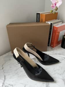 Burberry slingback black heels