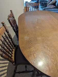 Oval Dining Table & Six Chairs