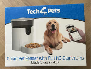 Tech 4 Pets Smart Pet Feeder with Camera 7L
