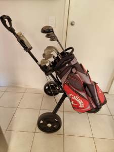 Callaway Golf Bag, Clubs and Buggy