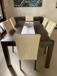 Dining Table (Extendable), 6 Chairs - Japanese Oak