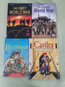 Usborne Books: WW1, WW2, Rubbish, Catles