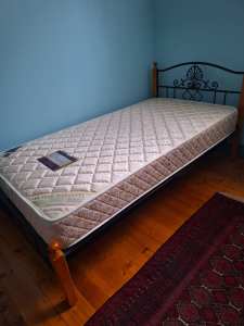 King single bed mattress and base