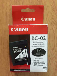 NEW Genuine Canon BJ Cartridge BC-02 Black 1 Cartridge
