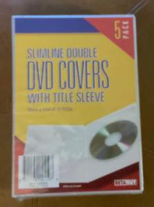 Slimline Double DVD Covers with Title Sleeve