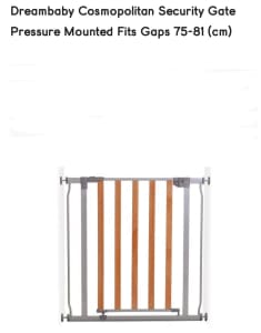 White fits 99cm-132.5cm 2 Extensions 1 gate Dreambaby Liberty Safety Gate Set 