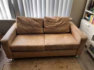 2.5 seater suede couch