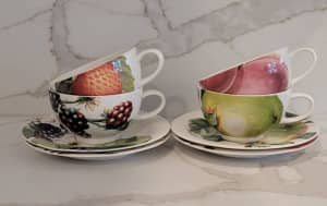 Portmeirion Tea Cup and Saucer Set x 4