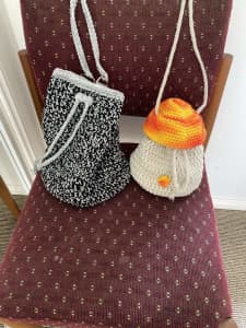 Hand crochet shoulder bag