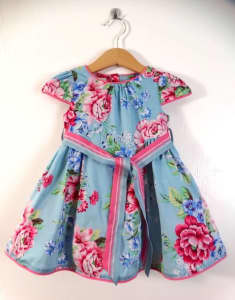 Monsoon Baby Girls Cath Kidston Vintage Floral Dress 12-18 Mths Size 1