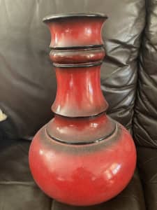 West German Jasba Vase red