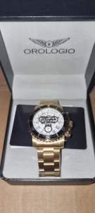 Brand new in box orologio monza gold and white dial 