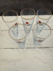 Crown Lager pilsoner glasses