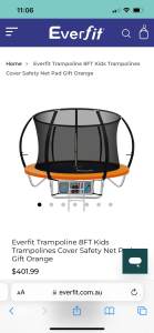Everfit 8ft trampoline