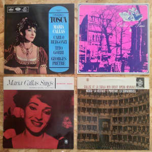 4 Maria Callas Opera Vinyl Record LPs in excellent condition