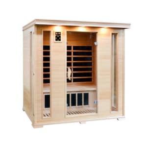 Carbon Fibre Infrared 4 Person Sauna 10 Heating Panels 2365W D4 77236