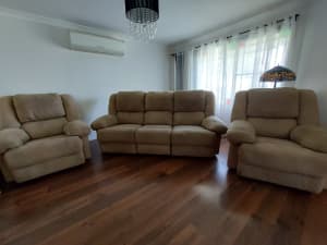 5 seater recliner lounge suite microsuede pick up Woodberry
