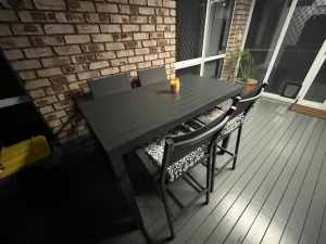 Aluminium outdoor Bar table set