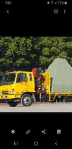 Crane truck hire 9m tray