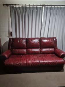 Genuine leather 3 seat lounge
