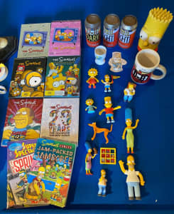 Simpsons DVDs, Figures, Dolls, Comics, Duff merchandise