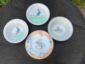 Childrens tableware Harvey Bear, Peter Rabbit, Kun Lun.