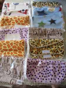 Bamboo & Minky baby cloths, washers 3 in pack-$4pk or 10 packs for $25