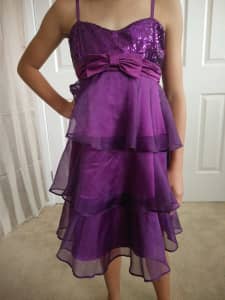 Purple Dress with Sequent Bodice