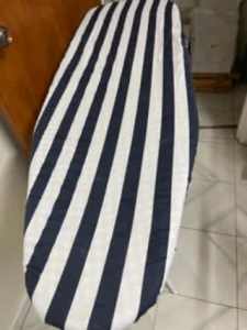 1 Ironing Board with NEW Blue and White Stripped Cover