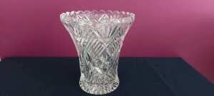 Vintage crystal vase. 18cms tall. As new
