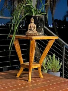 Teak- Side Lamp Tables- Rustic & Quirky- LAST ONE