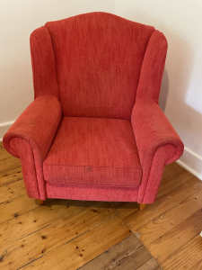 Comfy red armchair