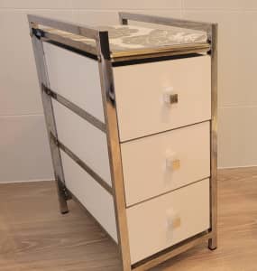 Storage: 3 Drawer White Cabinet (HSW)