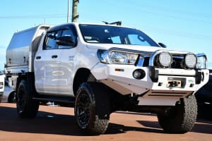 2020 Toyota Hilux GUN126R SR Double Cab White 6 Speed Manual Cab Chassis