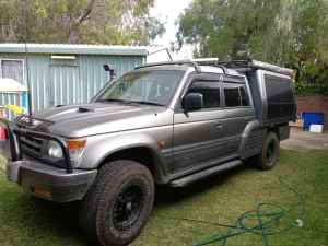 Pajero dualcab/chassis extension engineered camping/travelling set up