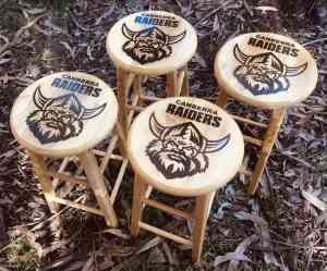 Raiders wooden bar stools