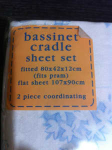 New Bassinet Cradle Sheet Set