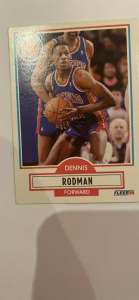 Dennis Rodman Fleer 1990 NBA Basketball card used