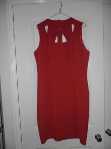 Geoff Bade Red Dress Size 14