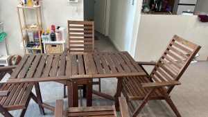 Outdoor table set (4 chair) foldable