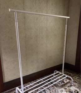 Clothes rack on wheels