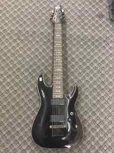 Schecter Omen-7 seven-string Electric Guitar, Black, Good Condition