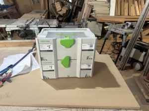 Used festool sys 3 systainers x 2 with compartments 